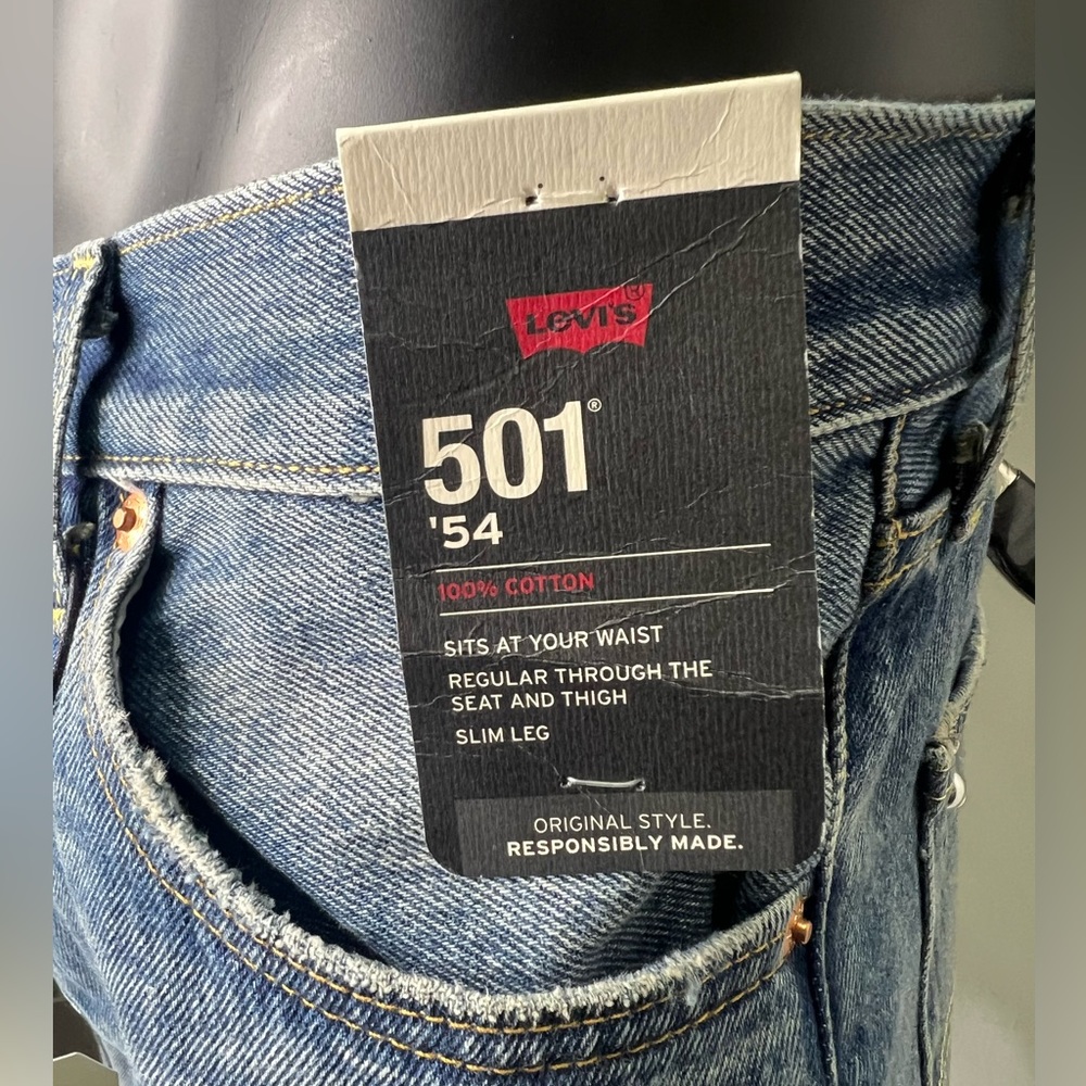 Levi’s 501 ‘54 54 Riveted Jeans Distressed Boyfriend 36x32 - Picture 3 of 9